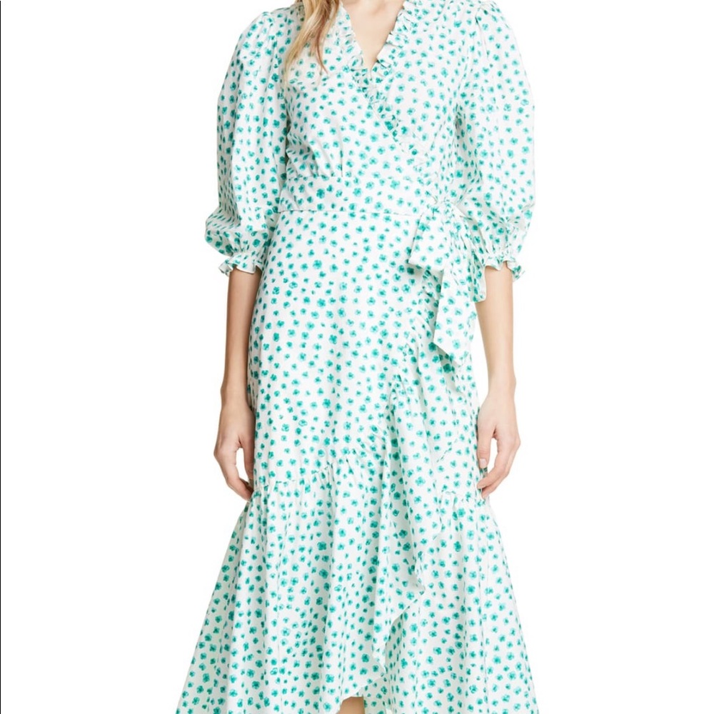 ⭐️NWOT⭐️ Rebecca Taylor green wrap dress